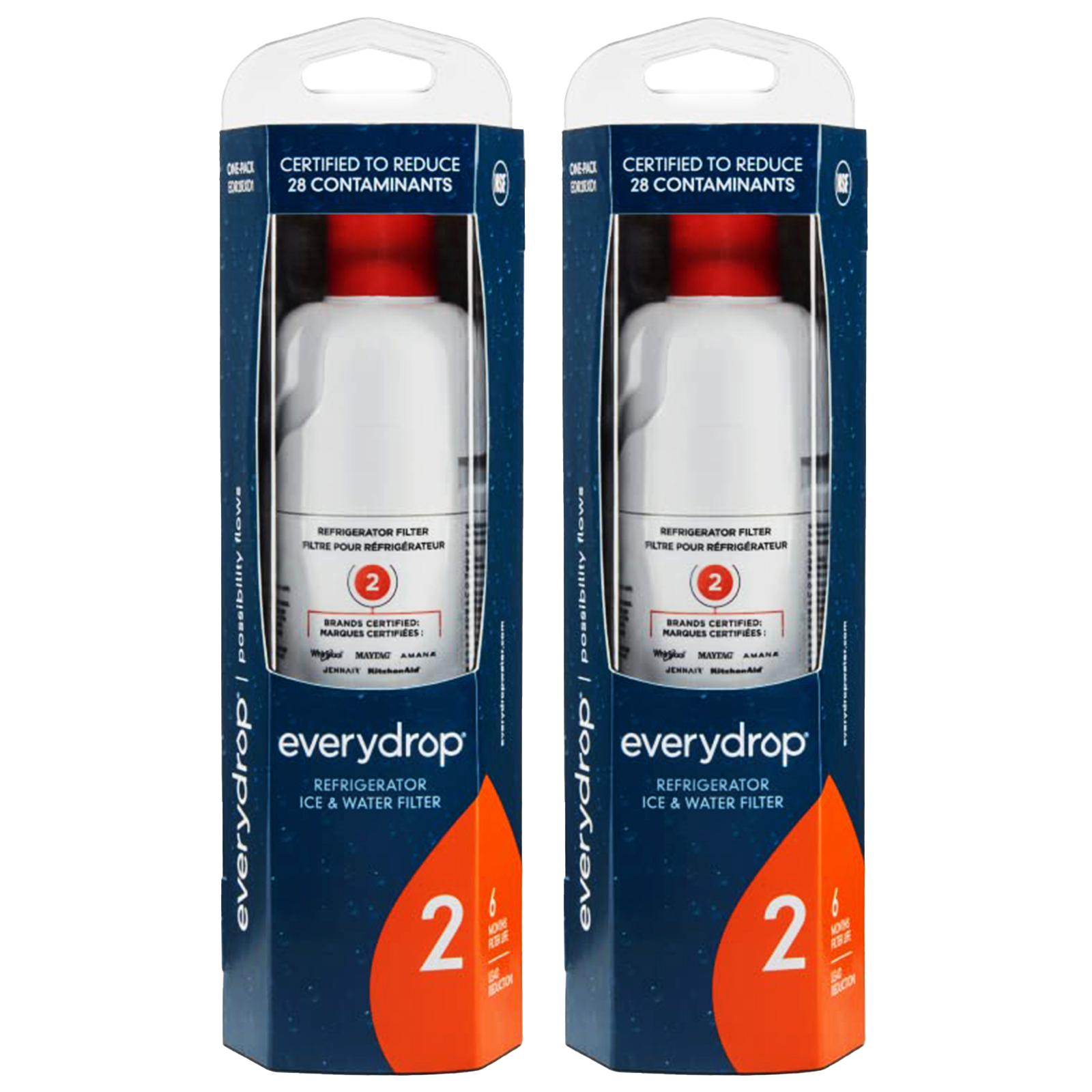 EDR2RXD1 Water Filter 2, Refrigerator Filter, W10413645A