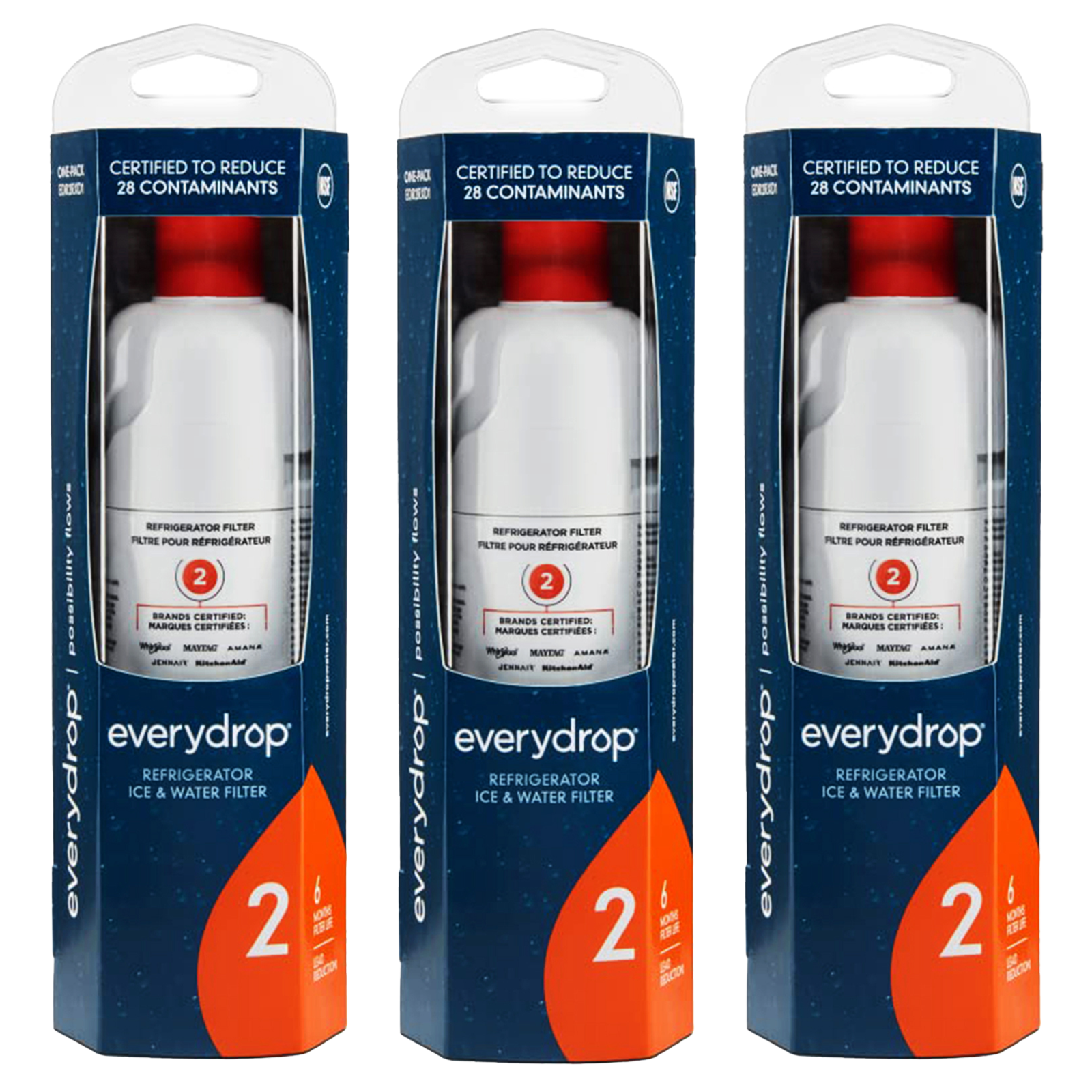 EDR2RXD1 Water Filter 2, Refrigerator Filter, W10413645A