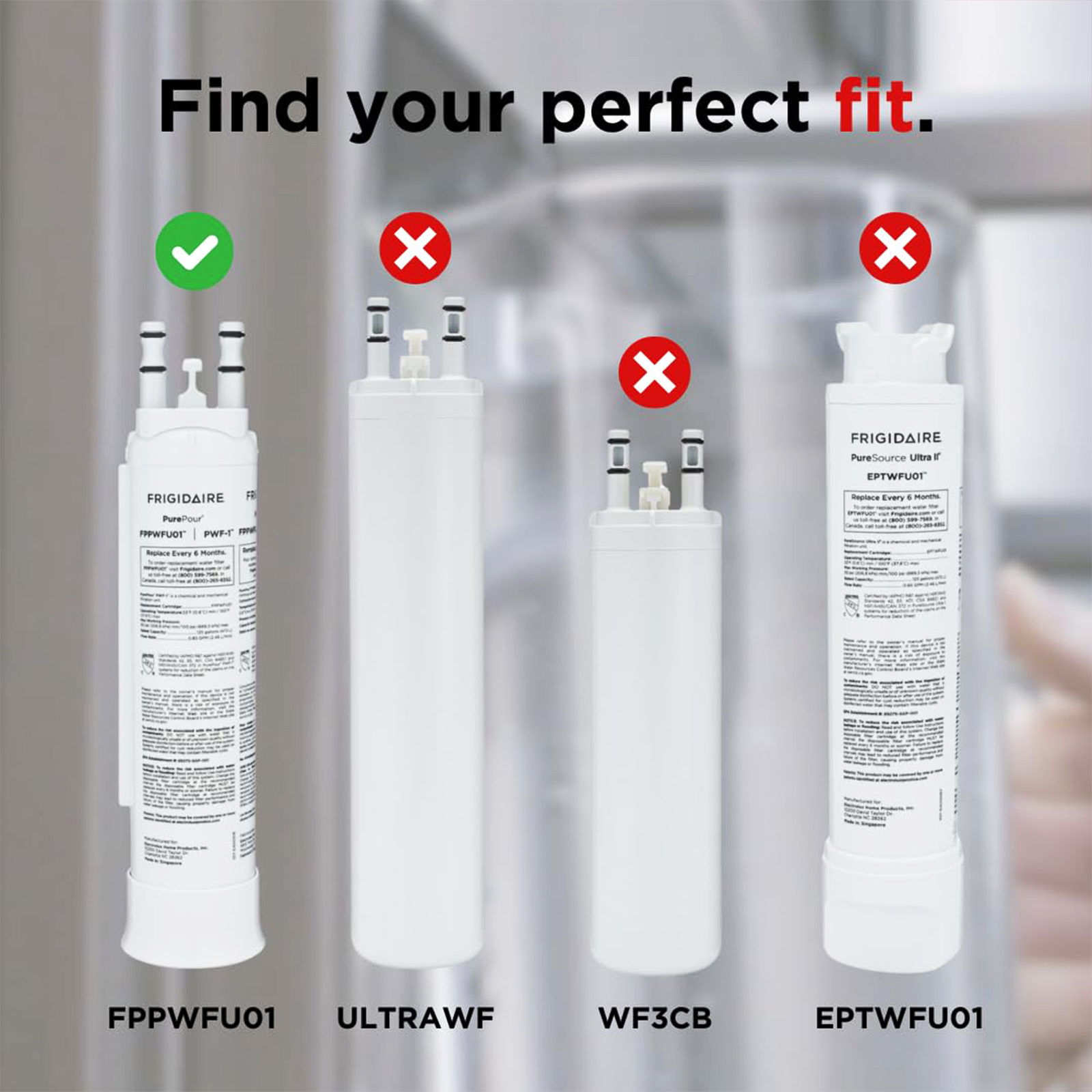 FPPWFU01 Refrigerator Water Filter PurePour PWF-1